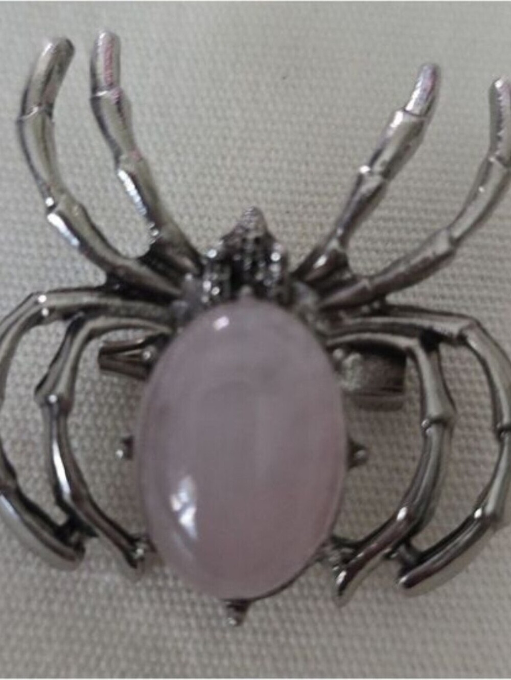 Genuine ROSE QUARTZ Spider Necklace Brooch combo Can be either Brooch  Necklace